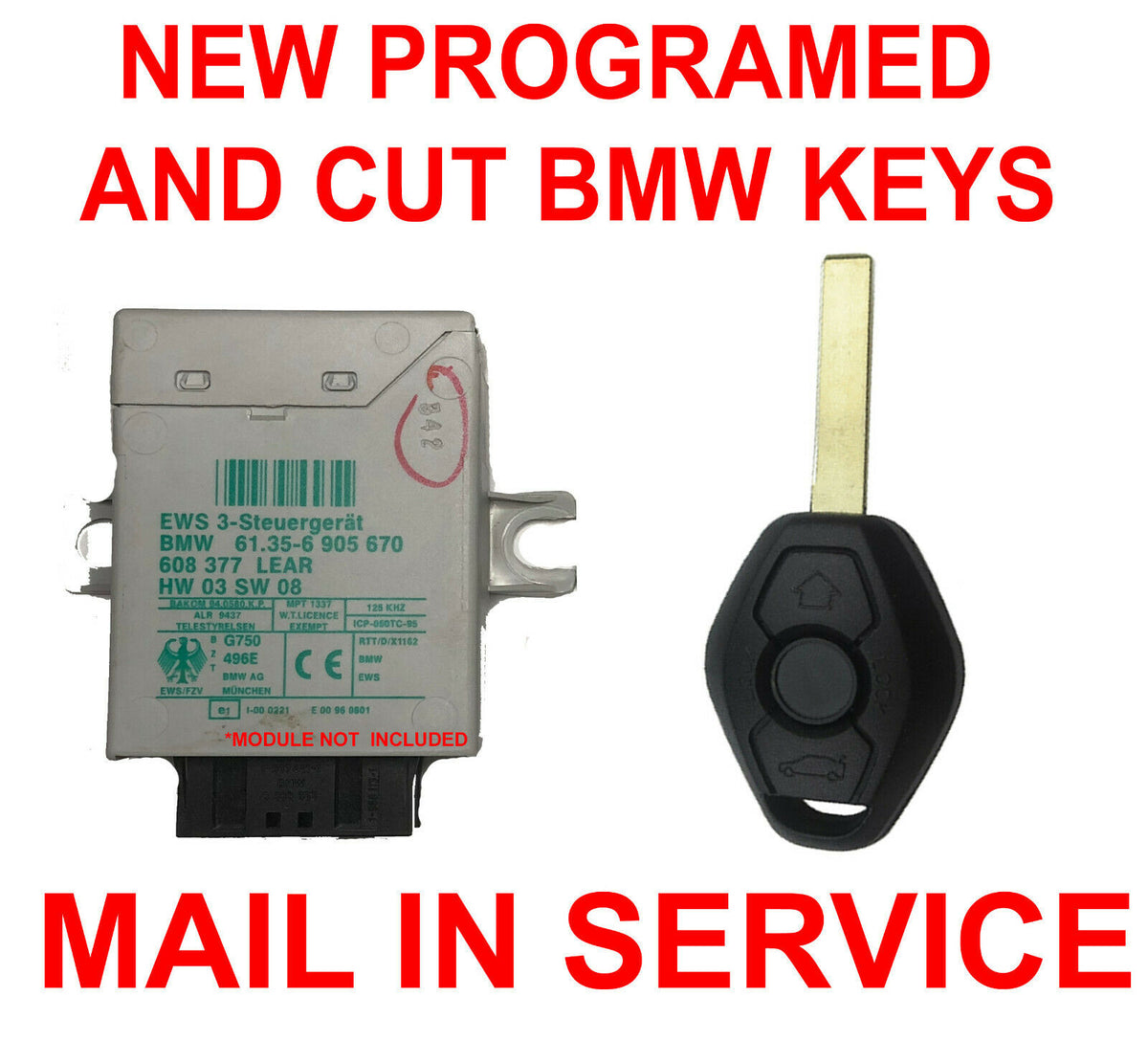 2006 E60 530i Diamond Fob Replacement W/Flip out 